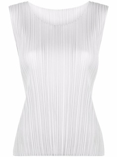 Pleats Please Issey Miyake плиссированный топ без рукавов