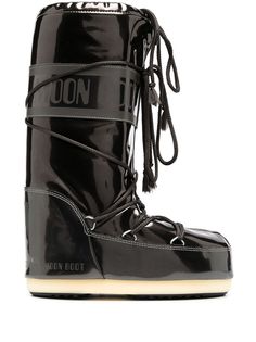Moon Boot САПОГИ ICON METALLIC-BLACK VINYL