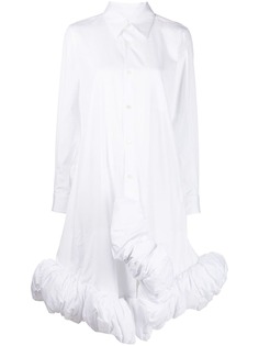 Comme Des Garçons удлиненная рубашка с оборками