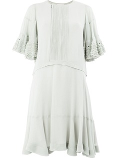 Chloé расклешенное платье с короткими рукавами