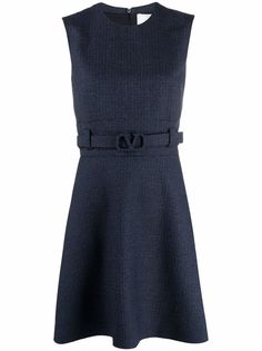 Valentino клетчатое платье мини с поясом