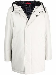 Fay пальто с потайной молнией и капюшоном