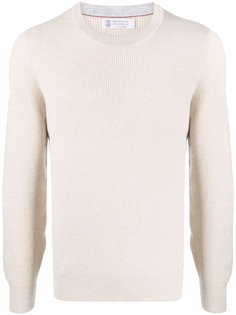 Brunello Cucinelli кашемировая толстовка в рубчик