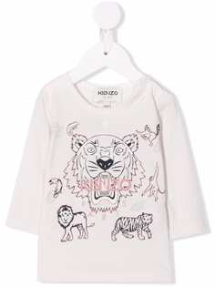 Kenzo Kids топ с длинными рукавами и логотипом