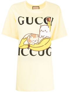 Gucci футболка с принтом из коллаборации с Bananya
