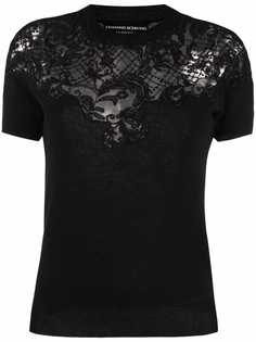 Ermanno Scervino кашемировый топ с кружевом