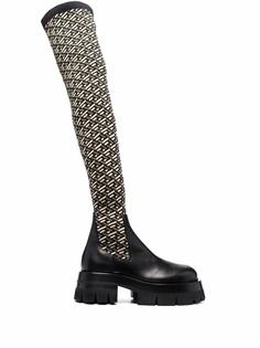 Versace сапоги на рифленой подошве