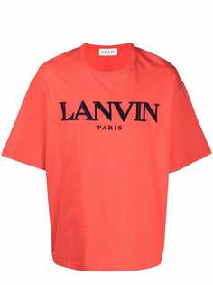 LANVIN футболка с вышитым логотипом