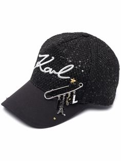 Karl Lagerfeld кепка с декоративной булавкой