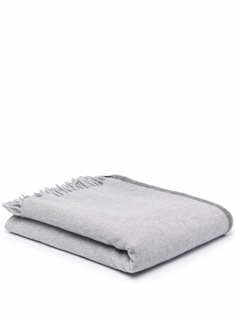 Brunello Cucinelli шерстяное одеяло с бахромой