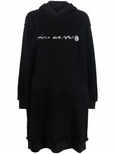 MM6 Maison Margiela двустороннее платье-толстовка с капюшоном