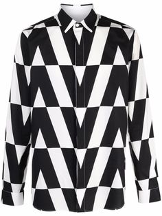 Valentino рубашка с длинными рукавами и логотипом