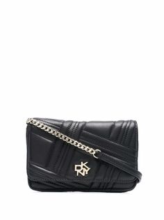 DKNY стеганая сумка через плечо с логотипом