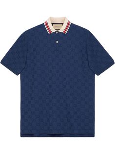 Gucci рубашка поло с вышитым логотипом GG