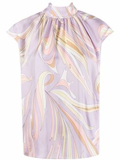 Emilio Pucci блузка с короткими рукавами и графичным принтом