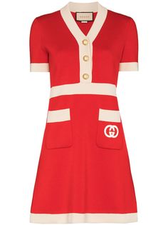 Gucci платье мини с логотипом Interlocking G
