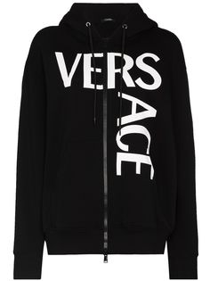 Versace худи на молнии с логотипом Medusa