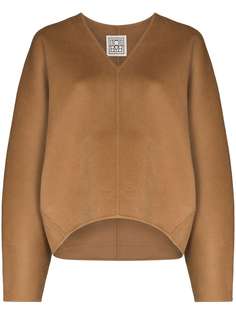 Totême укороченный джемпер с V-образным вырезом