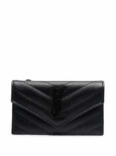 Saint Laurent кошелек с узором шеврон