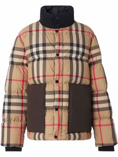Burberry пуховик в клетку Vintage Check