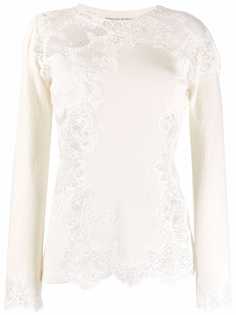 Ermanno Scervino кружевной топ с длинными рукавами