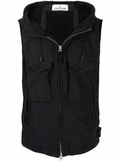 Stone Island куртка без рукавов с нашивкой-логотипом