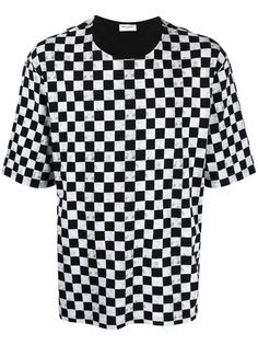 Saint Laurent футболка в клетку