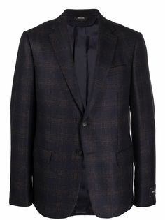 Z Zegna однобортный пиджак в клетку