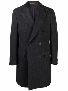 Canali двубортное шерстяное пальто