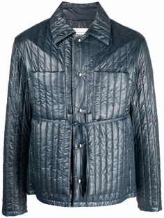 Craig Green стеганая куртка-рубашка Skin с эффектом металлик