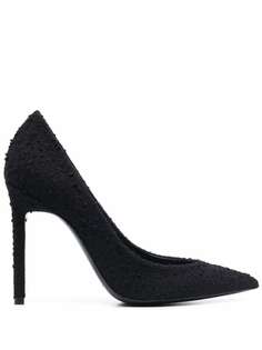 Saint Laurent фактурные туфли с заостренным носком