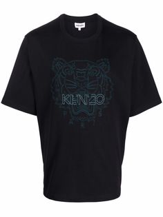 Kenzo футболка с вышивкой Tiger