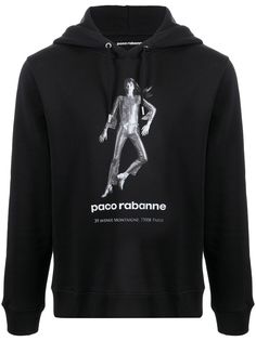 Paco Rabanne худи из органического хлопка с графичным принтом