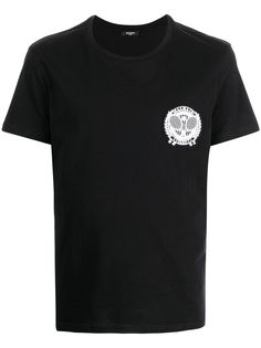 Balmain футболка с нашивкой-логотипом