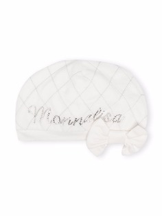 Monnalisa шапка с бантом и логотипом