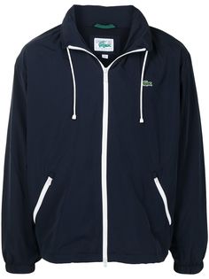 Lacoste худи на молнии с нашивкой-логотипом