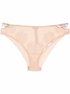 La Perla полупрозрачные трусы-брифы с вышивкой