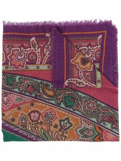 ETRO шарф с бахромой и принтом пейсли