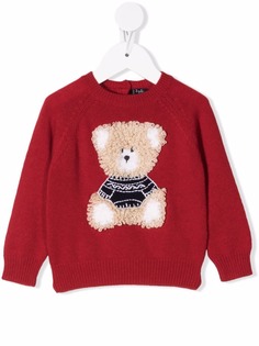 Il Gufo tricot-knit bear jumper