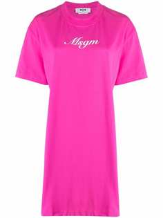 MSGM платье-футболка с логотипом