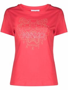 Kenzo футболка с вышитым логотипом