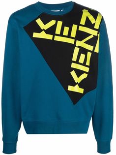 Kenzo толстовка в стиле колор-блок с логотипом