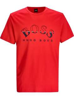 BOSS футболка с высоким воротником и логотипом
