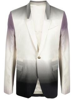 Rick Owens однобортный пиджак с эффектом омбре