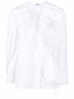 MSGM блузка с запахом и оборками
