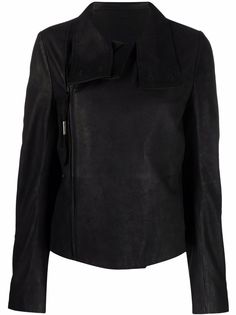 Ann Demeulemeester байкерская куртка с высоким воротником