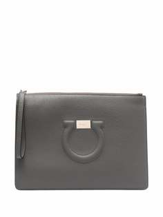 Salvatore Ferragamo клатч с декором Gancini