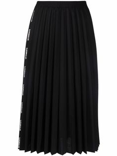 VETEMENTS плиссированная юбка с логотипом