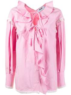 MSGM рубашка с оборками