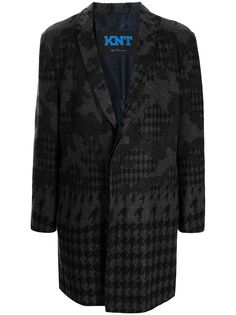 Kiton пальто Chesterfield в ломаную клетку